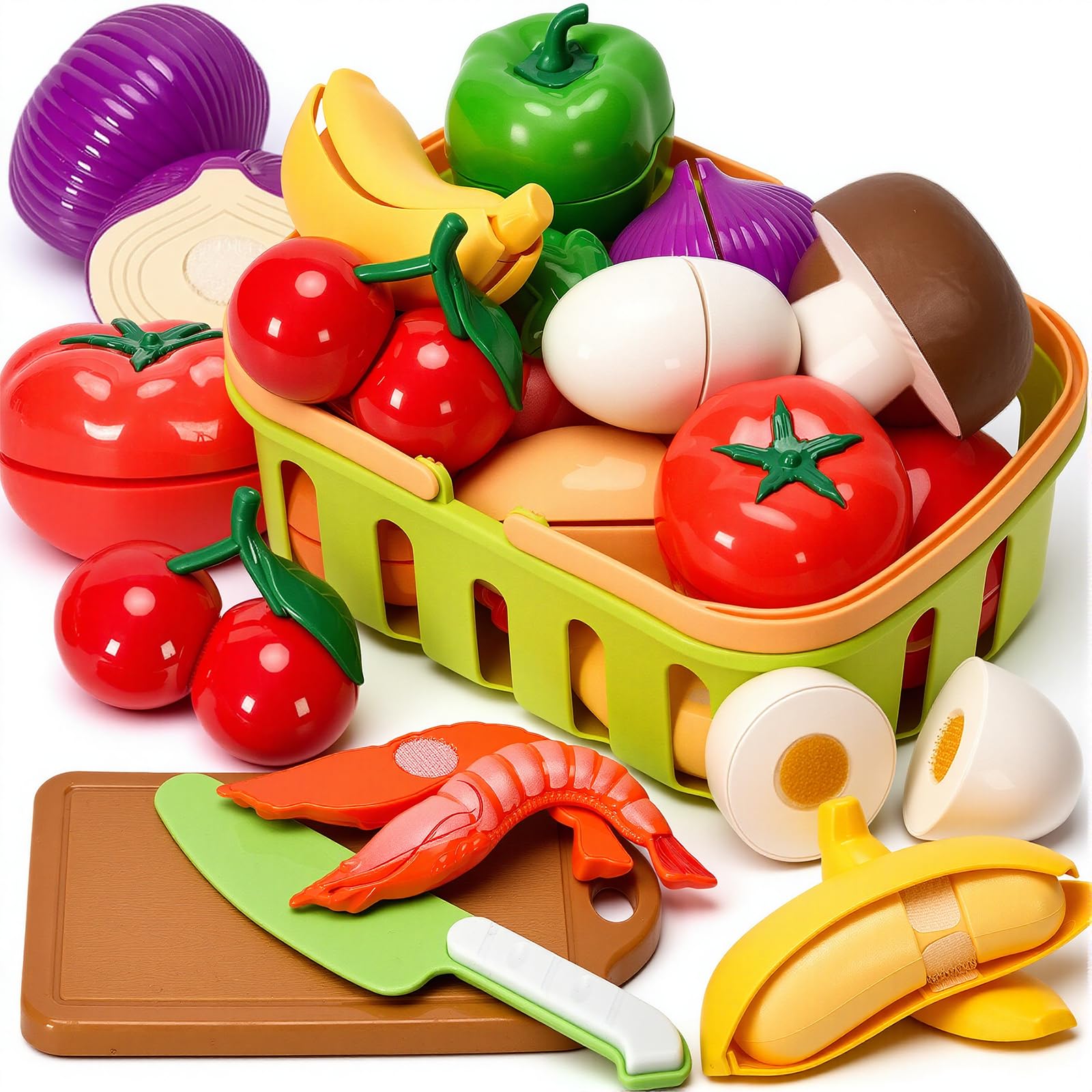 Cutting Play Food — 25 Pcs