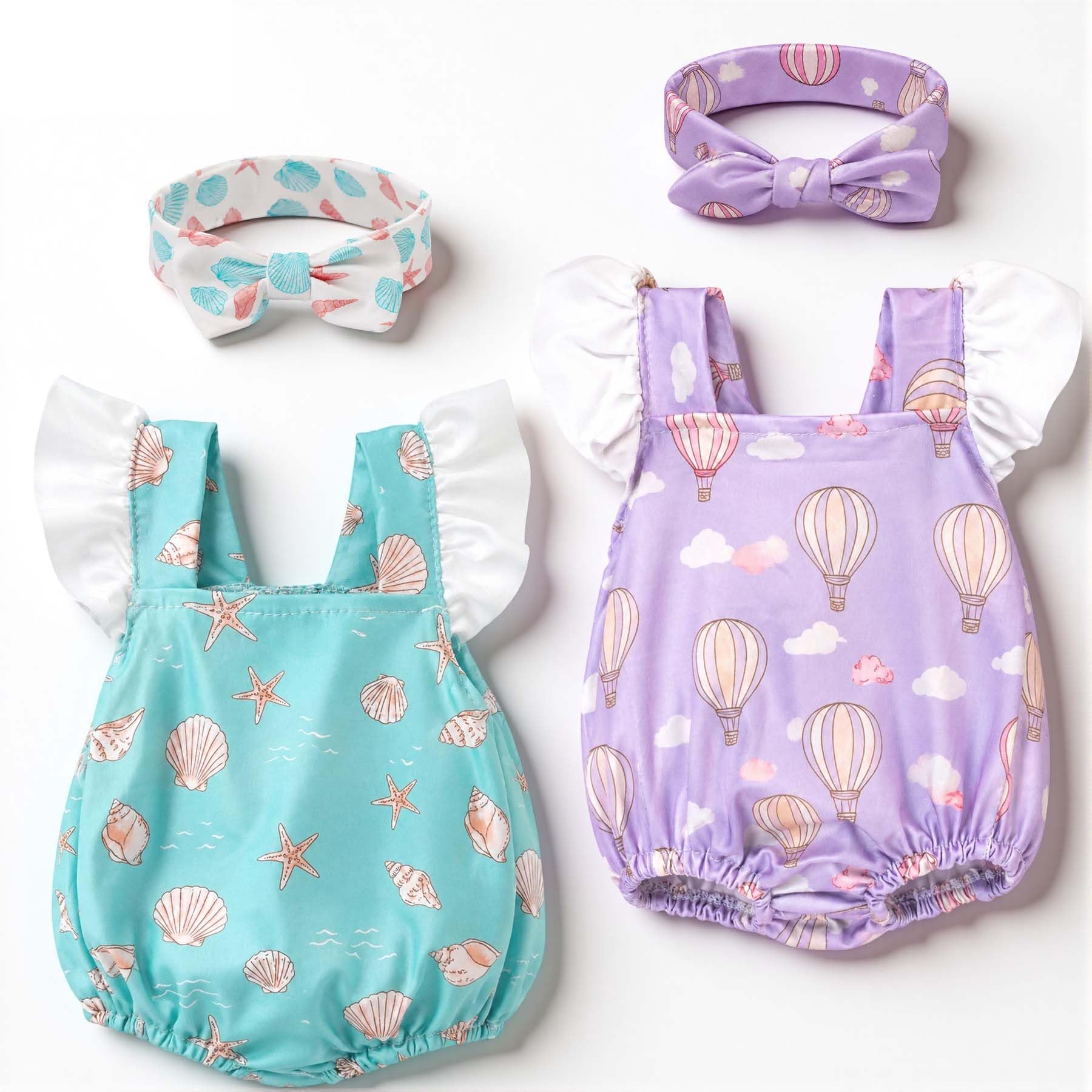 Doll Onesie 2-Pack — Seashell & Balloon